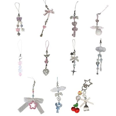 Unique Keychain Pendant with Butterfly Embellishment Phone Charm Bag Decoration