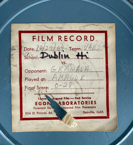 Lotto 4 mulinelli pellicola calcio 16mm vintage Dublin High School 1969-1970 - Foto 4 di 7