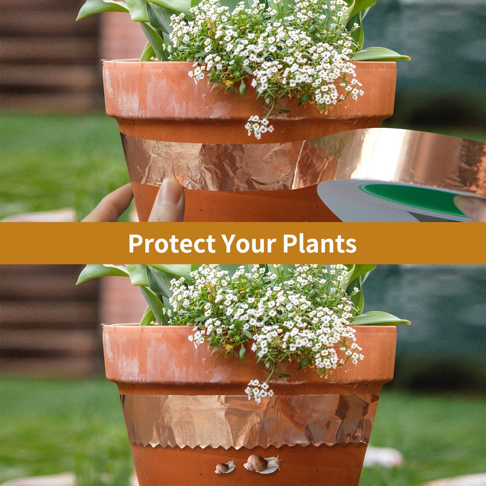 Vaincre Copper Tape (2inch X 66 FT), Copper Foil Tape with Conductive Adhesive