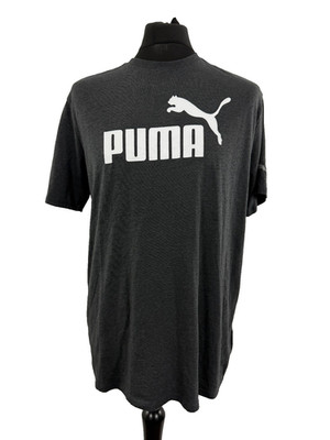 Puma T shirt Mens 40-42 in Large grey cotton Short Sleeve