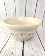 Longaberger Woven Traditions Classic Blue 8" Pottery Mixing Bowl Made in USA