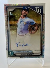2024 Bowman Chrome - Yoniel Curet - 1st Prospect Auto /299 Speckle - Tampa Rays