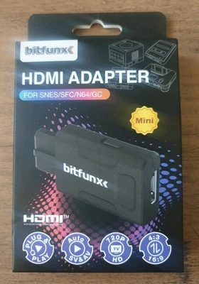 Bitfunx Nintendo N64 GameCube SNES HDMI Converter Image Video Mini Adapter