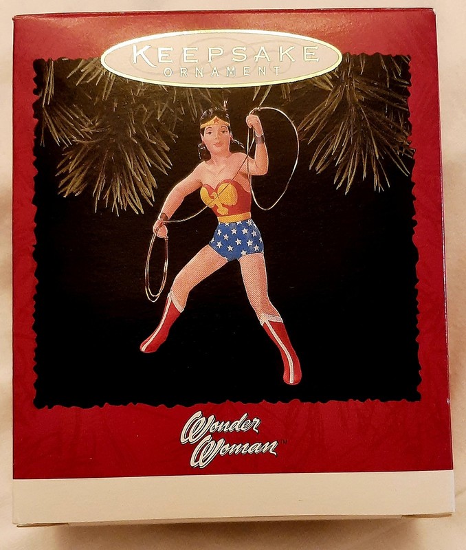 Wonder Woman with Lasso vintage Hallmark Christmas Ornament  NIB