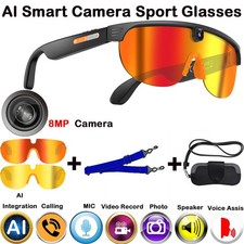 AI Camera Smart Glasses Multifunction and Bluetooth Call Voice Assis