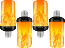 LED Flame Effect Light Bulb, 4 Modes Flame Light Bulbs, E26 Base Fire Light Bulb