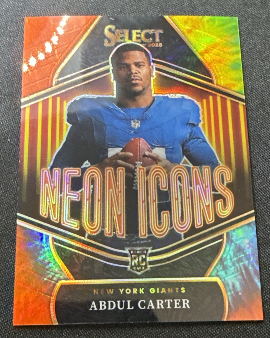 2025 Panini Select Football Abdul Carter Rookie Neon Icons Tie Dye #25/25 Last