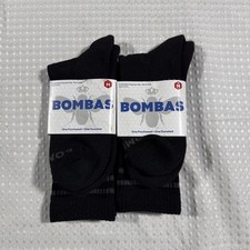 Bomba  s Socks Black Crew Medium NWT Lot Of 2 