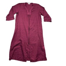Miss Elaine Medium Burgundy Robe Full Zip