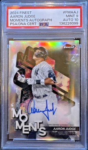 2024 Topps Finest Moments AARON JUDGE Auto PSA 9 | Auto 10 | #FMA-AJ | NYY | MVP
