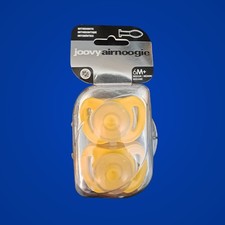New Yellow Joovy Airnoogie Orthodontic Pacifiers  Cover 6 Month  Up No BPA/PVC