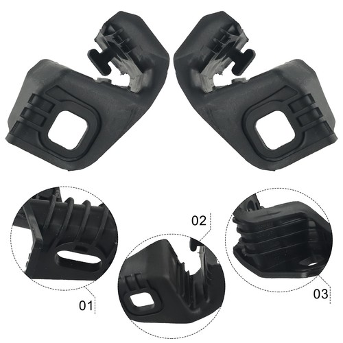 Practical To Use Headlight Brackets 51647285597/598 Black Pair Plastic - Picture 12 of 12