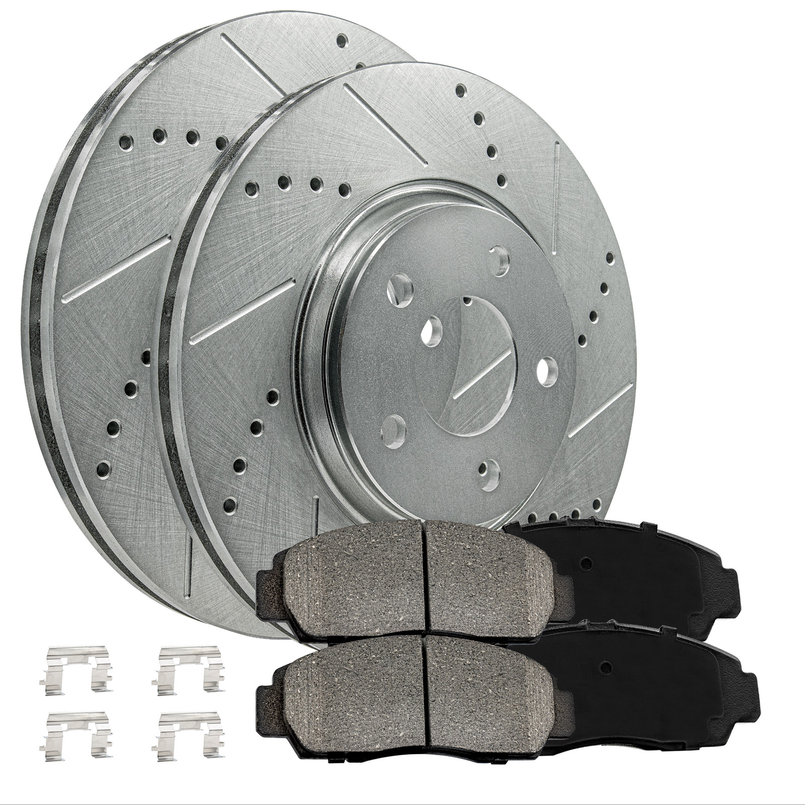 Front Brake Kit Rotors + Ceramic Pads for Mitsubishi Outlander 2007-2019