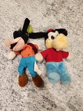 Lot of 2 Disney Goofy Vintage Plush Stuffed Animal