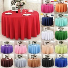 Polyester TABLE COVER CLOTH Round Wedding Party Tablecloth Assorted Large