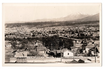 #ad Real Photo Postcard RPPC Port Angeles WA Houses Streets Mountains Residential $39.99