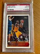 1996-97 Topps - Kobe Bryant #138 (RC) PSA 9 MINT Kobe Bryant Rookie Card. rookie card picture
