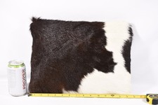 Pillow cowhide GENUINE natural hair Throw cushion NATURAL black  white 15 x 11
