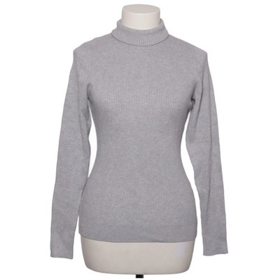 Amisu, Rollkragenpullover, Größe: L, Grau, Einfarbig, Rippenstrick, Damen #oYE