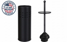 Toilet Plunger with Holder for Bathroom, Multi Drain Suitable Also for Bathtu...