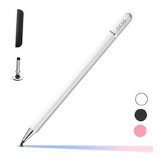 Stylus Pen for Touch Screens, Disc Tip  Magnet Cap Styli Pencil WHITE