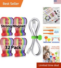Multi-Functional 7.2 Inch Cute Cloud Magnetic Ties - 32 Pack of Assorted Colors
