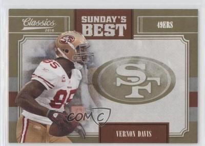2010 Panini Classics Sunday's Best Gold 53/100 Vernon Davis #1 0a7