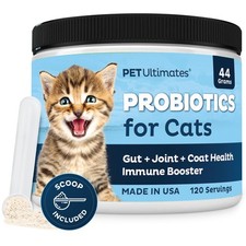 Pet Ultimates Probiotics for Cats   20-Species Cat Probiotic Powder to Treat ...