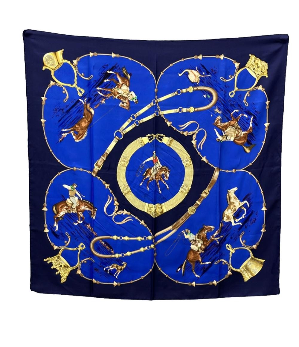 Hermes Carre 90 Silk Scarf in Blue for Women - Timeless All-Season Luxury