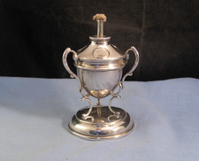 SILVER ANTIQUE CIGARETTE CIGAR TABLE LIGHTER 1904 TROPHY URN MAPPIN & WEBB