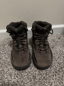 yeezy desert boot taupe on feet