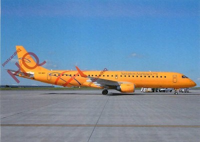 Ansichtskarte; SARATOV AIRLINES EMBRAER EMB-195AR VQ-BRY @ PRG [OKC 1751]