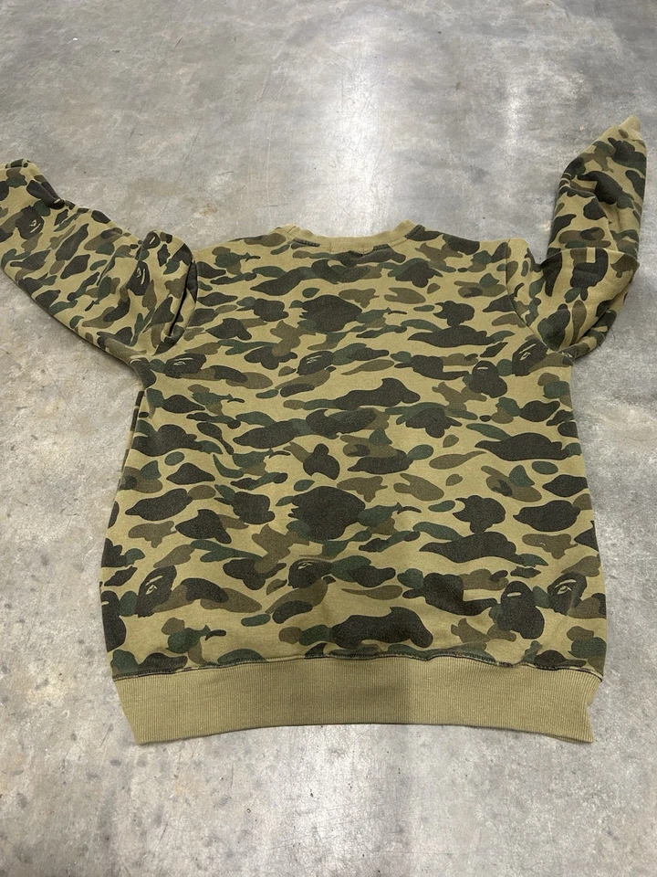 BAPE GREEN 1st CAMO Authentic Signature Longsleeve Shirt Size Xl - Image 4 of 4