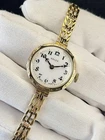 (9K/9ct Gold) Vintage Rolex Lady Art Deco Cocktail Watch 24mm Antique Bracelet