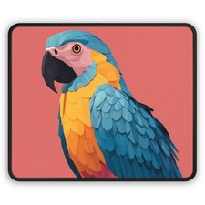 Colorful Parrot Gaming Mouse Pad  Tropical Bird Desk Mat