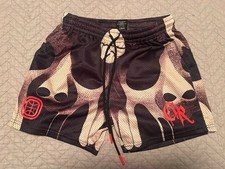 Overtime City Reaper Mesh Shorts Men’s Small (Black, Red, Dark White)