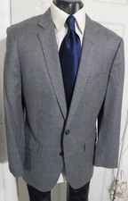 J CREW LUDLOW SIZE 42R GRAY FLANEL WOOL 2 BUTTON SLIM FIT SPORTCOAT