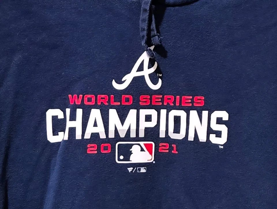 Atlanta Braves Men's 2021 World Series Champions Fleece Hoodie -- Size 2XL - Image 2 of 4