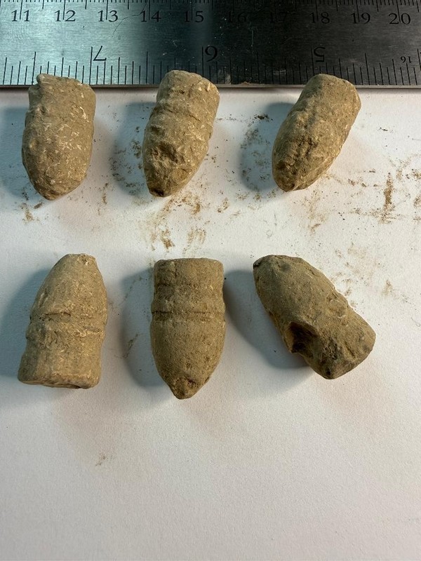 Lot Of 6 Dug Civil War Bullets found in VIRGINIA Lot #1A