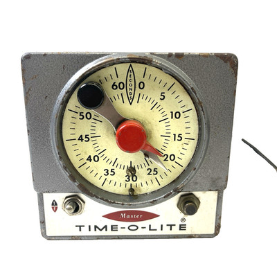 Vintage Master Time-O-Lite Darkroom Countdown Timer M-59 Industrial TESTED Works