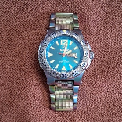 Reactor Watches Gamma Diver Stainless Steel Blue Dial Quartz 300M Water Resista 