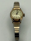 Timex Women's Gold Tone Wind-Up Watch w/ Stretch Band Runs