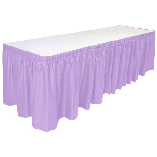 Plastic Table Skirt 29"x14ft for Rectangle Tables Disposable/Reusable BPA Free - Picture 15 of 19
