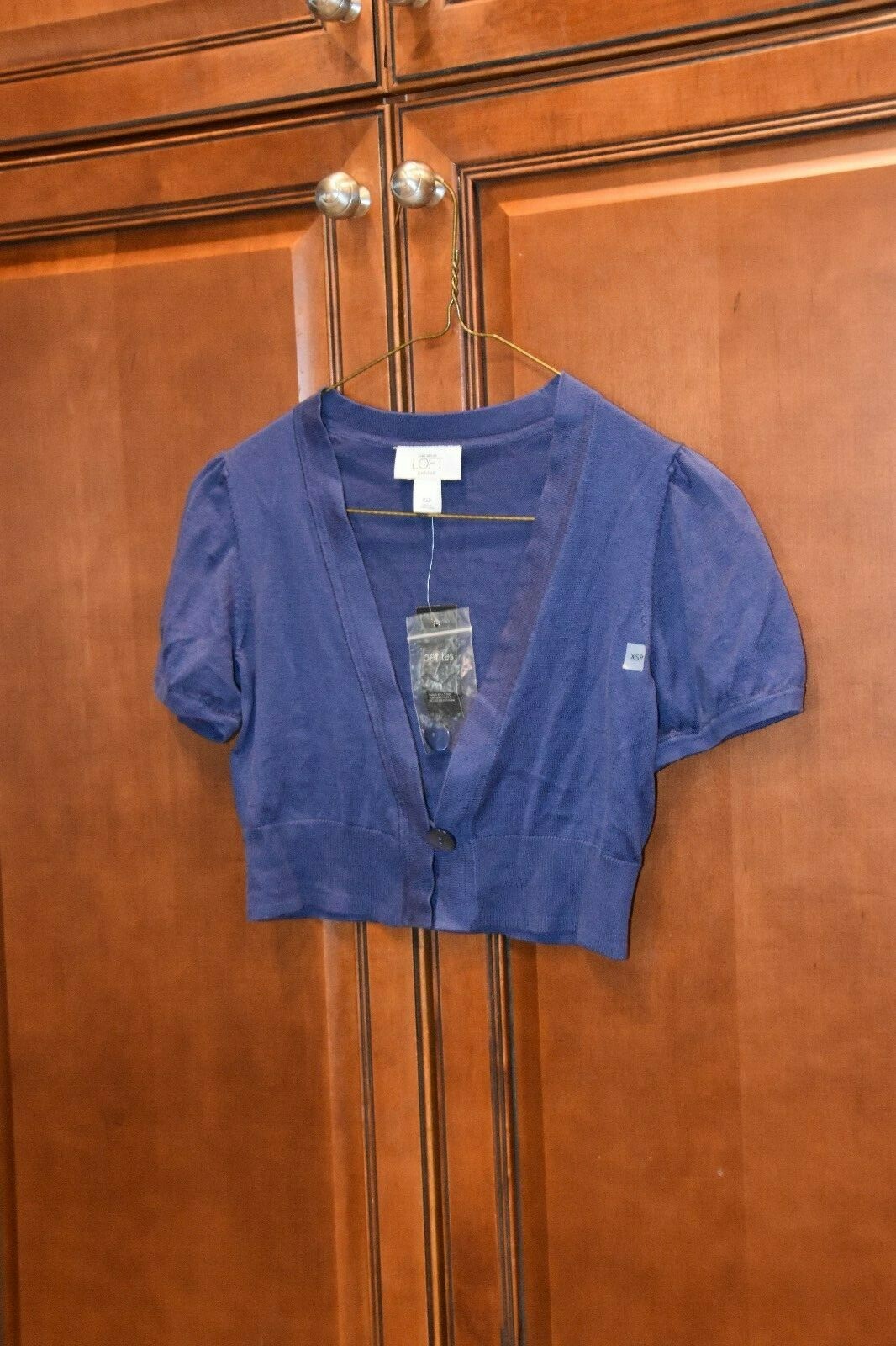 Ann Taylor Loft Cropped Short Sleeve Cardigan NWT XSP Periwinkle? | eBay
