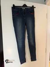 Women's size 8 denim skinny polka dot jeans y2k