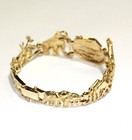 14k yellow gold Noah's Ark bracelet 27.7g estate 7"-7 1/4" unique — photo 4