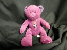 Vintage Russ Bears Of the Month : Purple Teddy Bear Plush February Amethyst