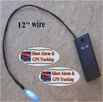 AAA Battery Blinking Flashing LED Light Car Auto Fake Alarm + 2 Warning Stickers