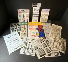 VTG Scrapbooking Rub-ons Lot (15) Heidi Grace Creative Imaginations Swap Book