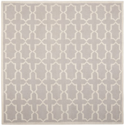 SAFAVIEH Dhurries DHU549G Handwoven Grey / Ivory Rug - Picture 9 of 26